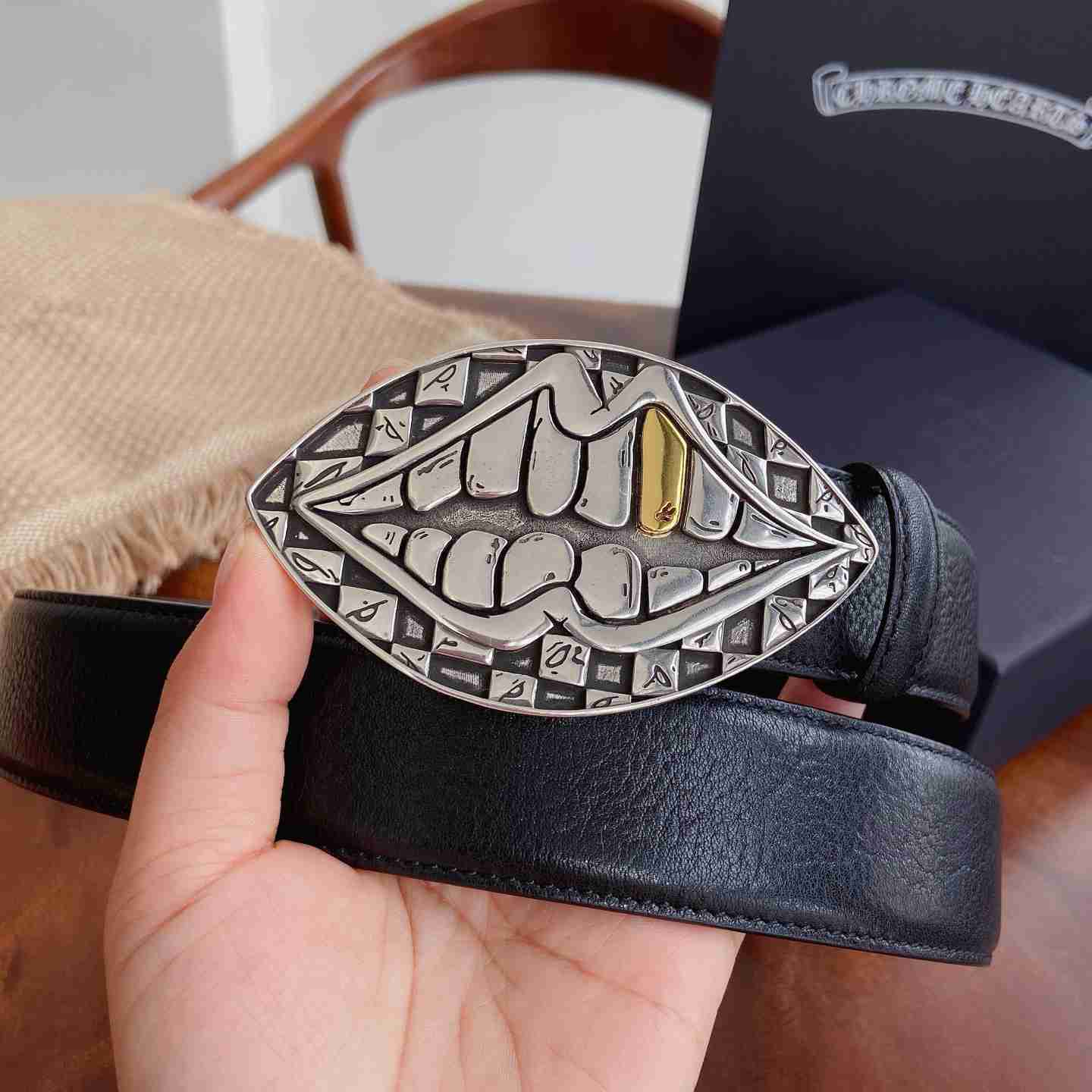 Chrome Hearts Leather Belt   - DesignerGu