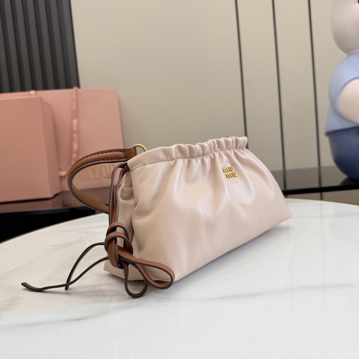 Miu Miu Nappa Leather Pouch 5NE030 - DesignerGu