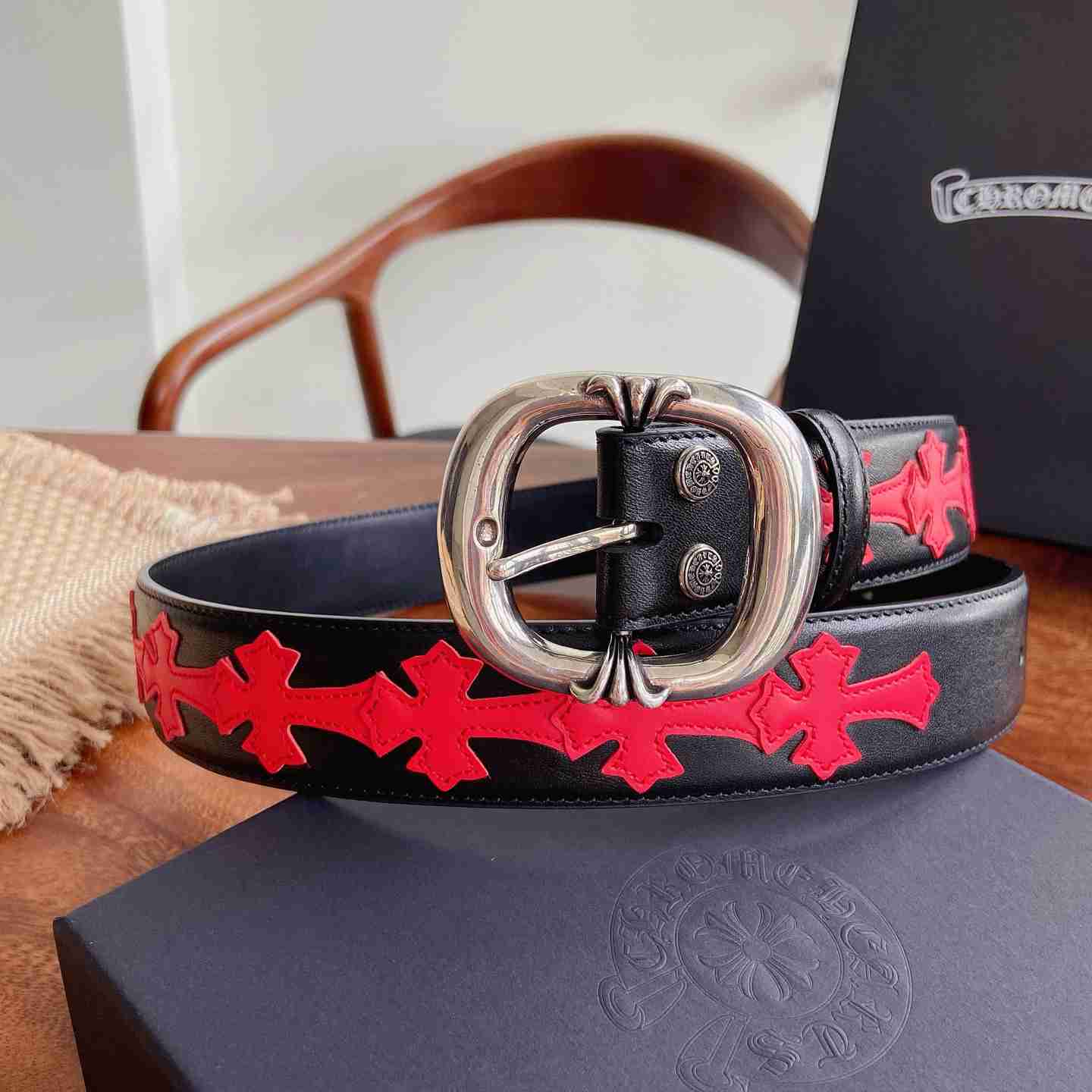 Chrome Hearts Leather Belt   - DesignerGu