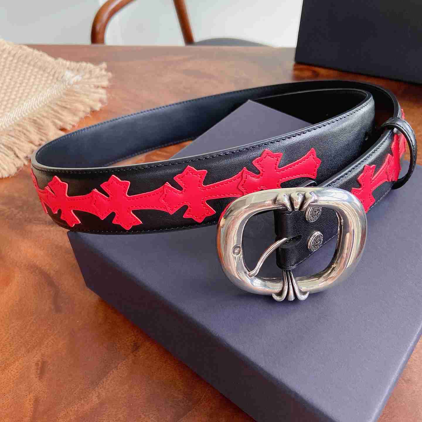 Chrome Hearts Leather Belt   - DesignerGu