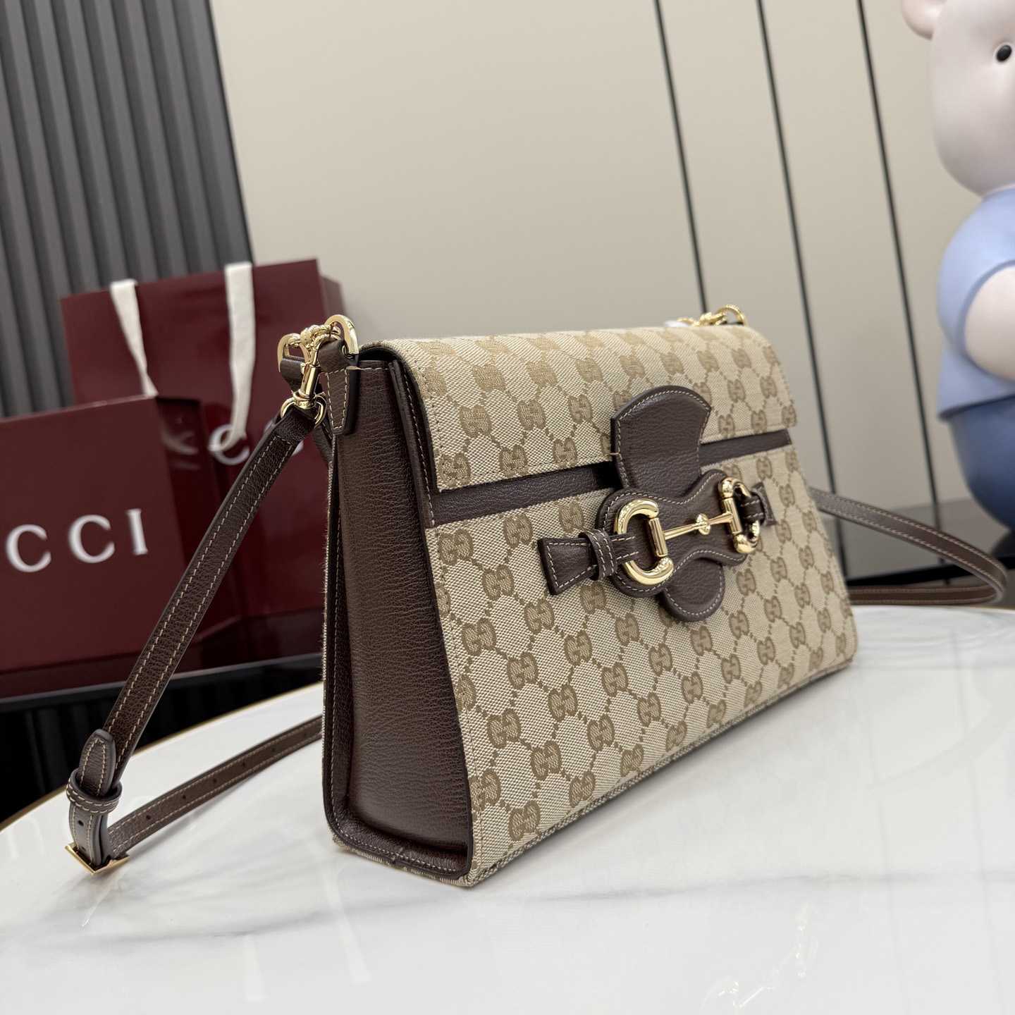 Gucci Horsebit Duomo Medium Top Handle Bag A006N6 - DesignerGu