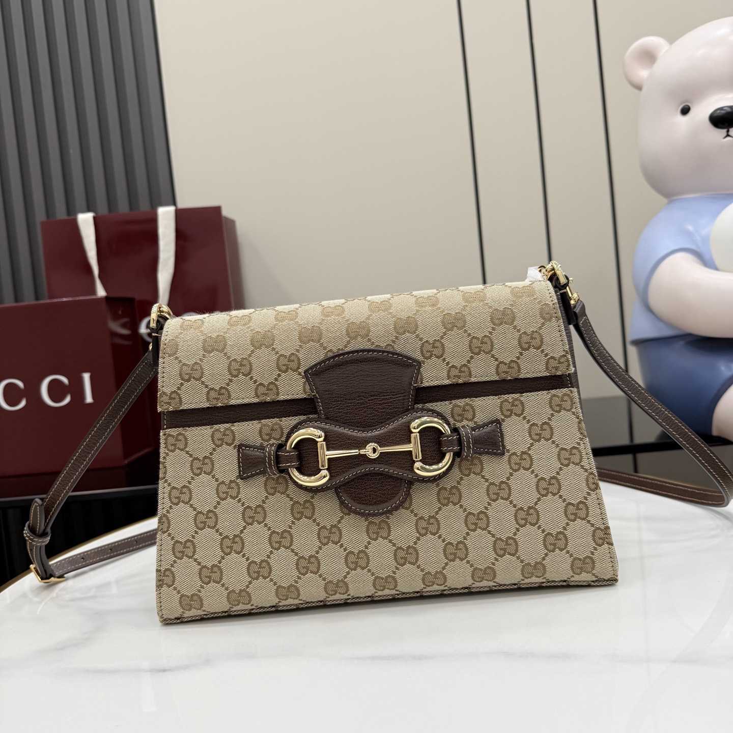 Gucci Horsebit Duomo Medium Top Handle Bag A006N6 - DesignerGu