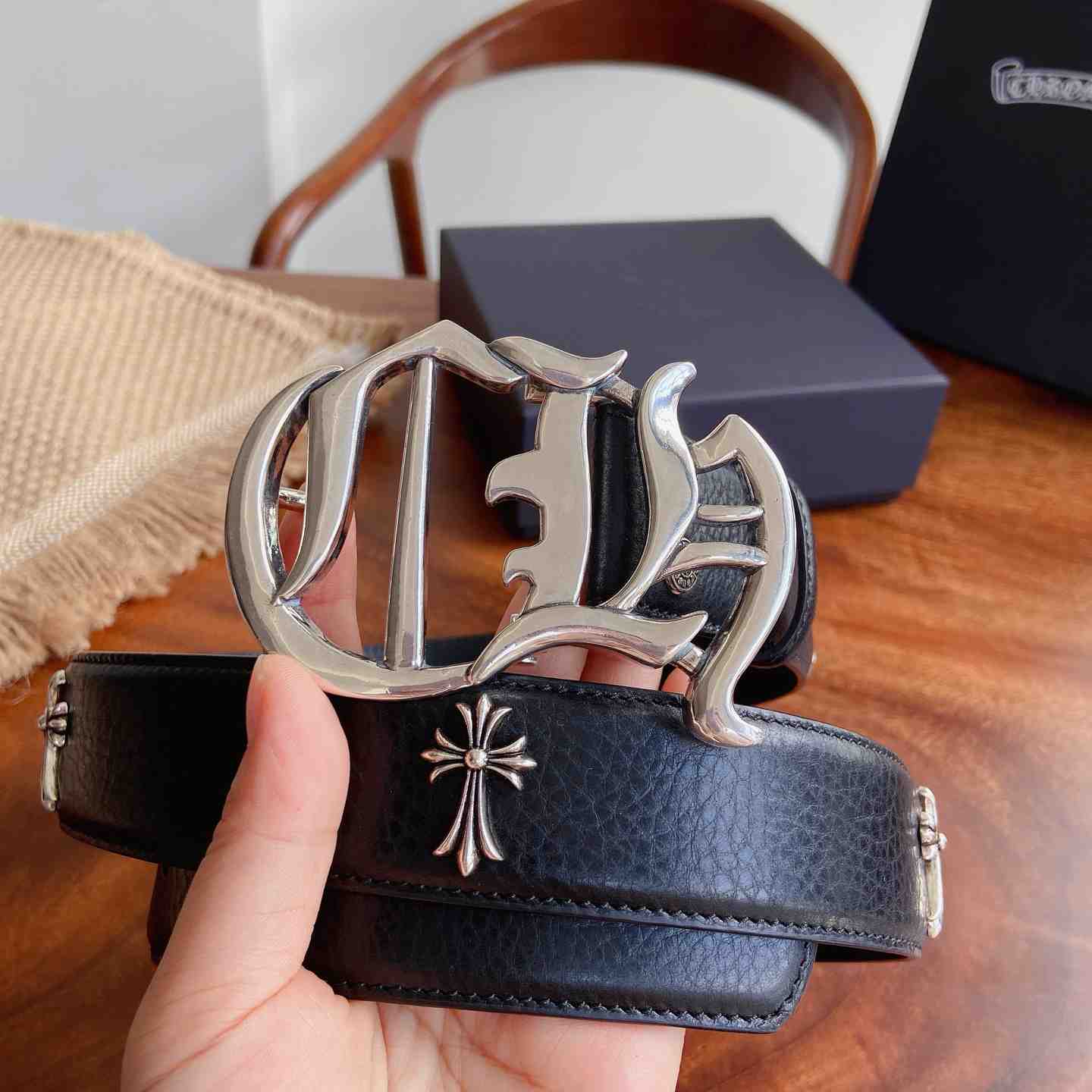 Chrome Hearts Leather Belt   - DesignerGu