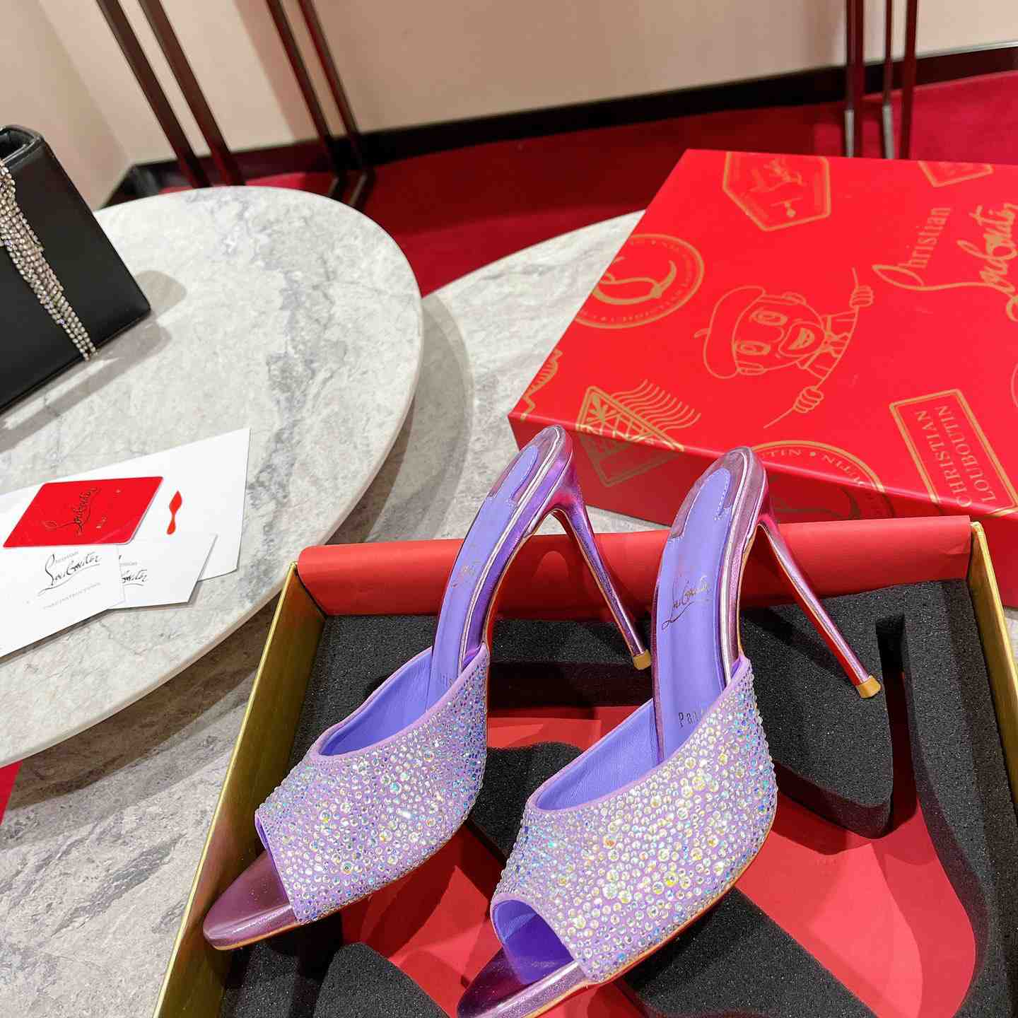 Christian Louboutin Me Dolly Strass 100 Heeled Sandals - DesignerGu