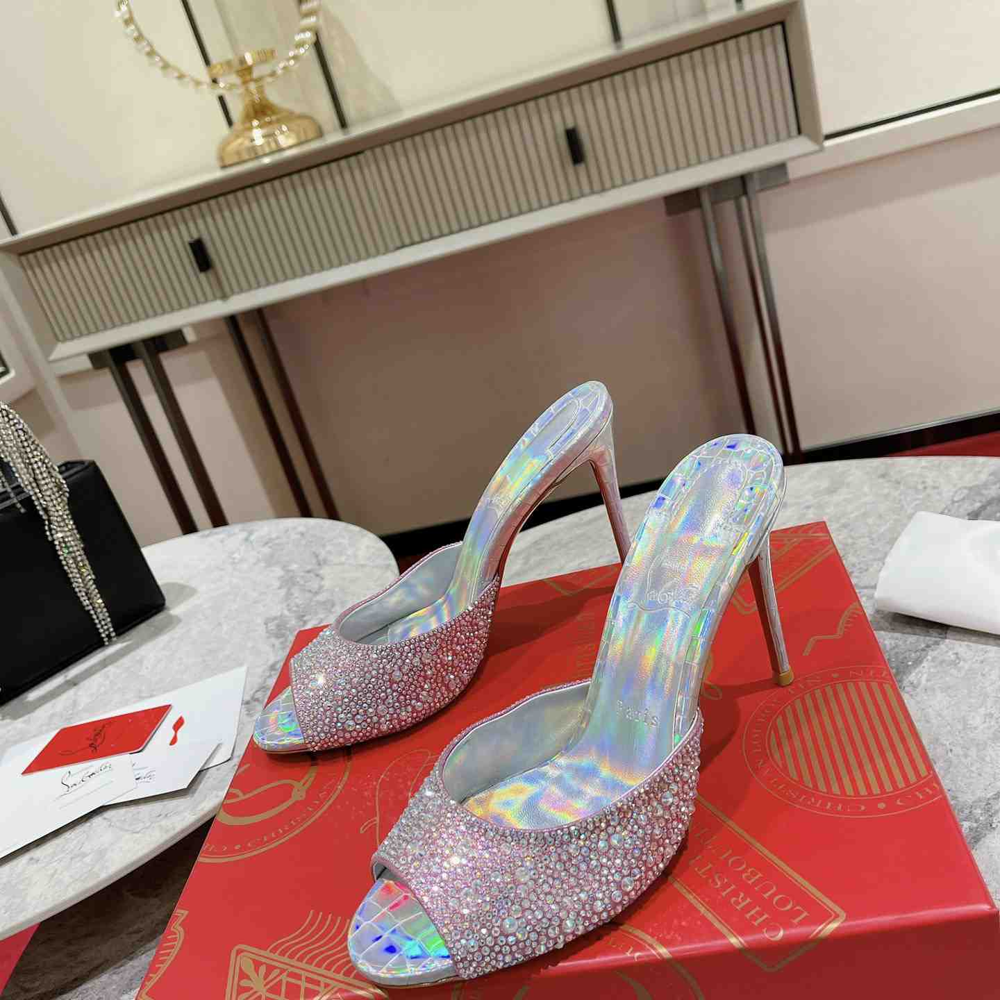 Christian Louboutin Me Dolly Strass 100 Heeled Sandals - DesignerGu