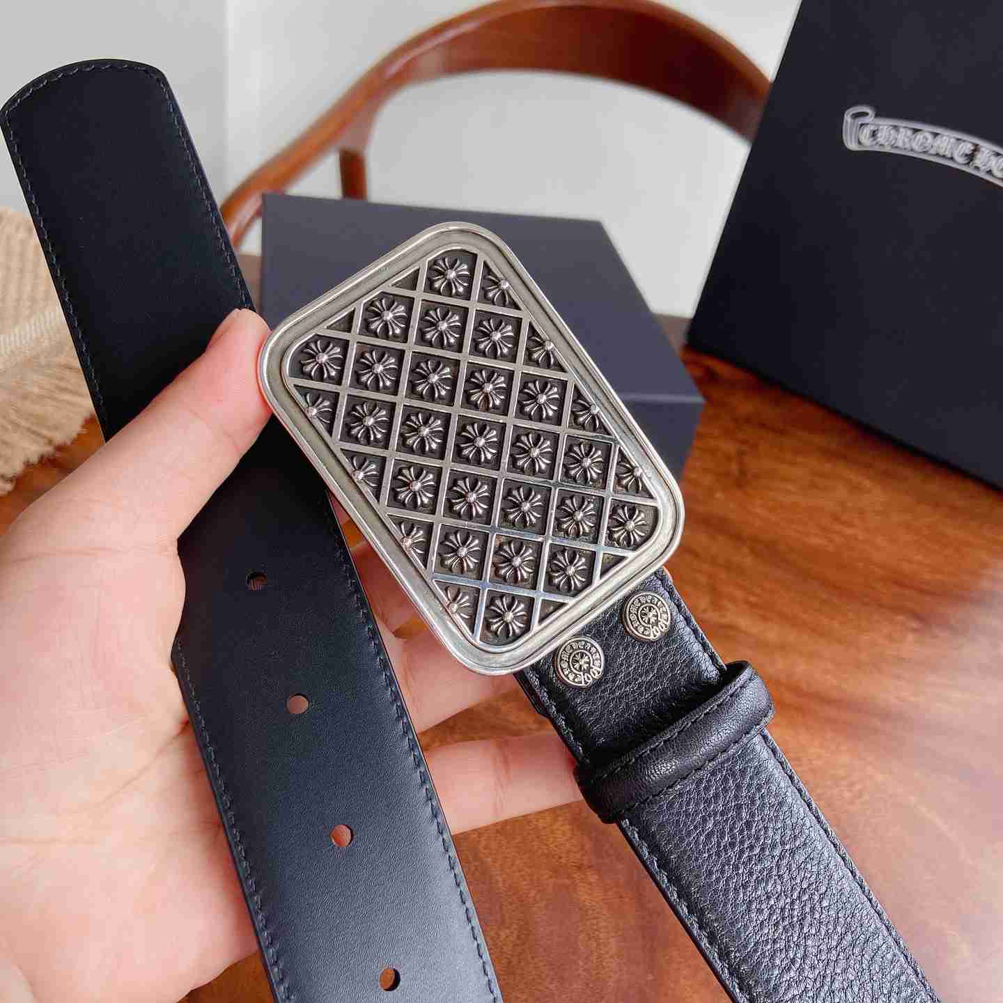 Chrome Hearts Leather Belt   - DesignerGu
