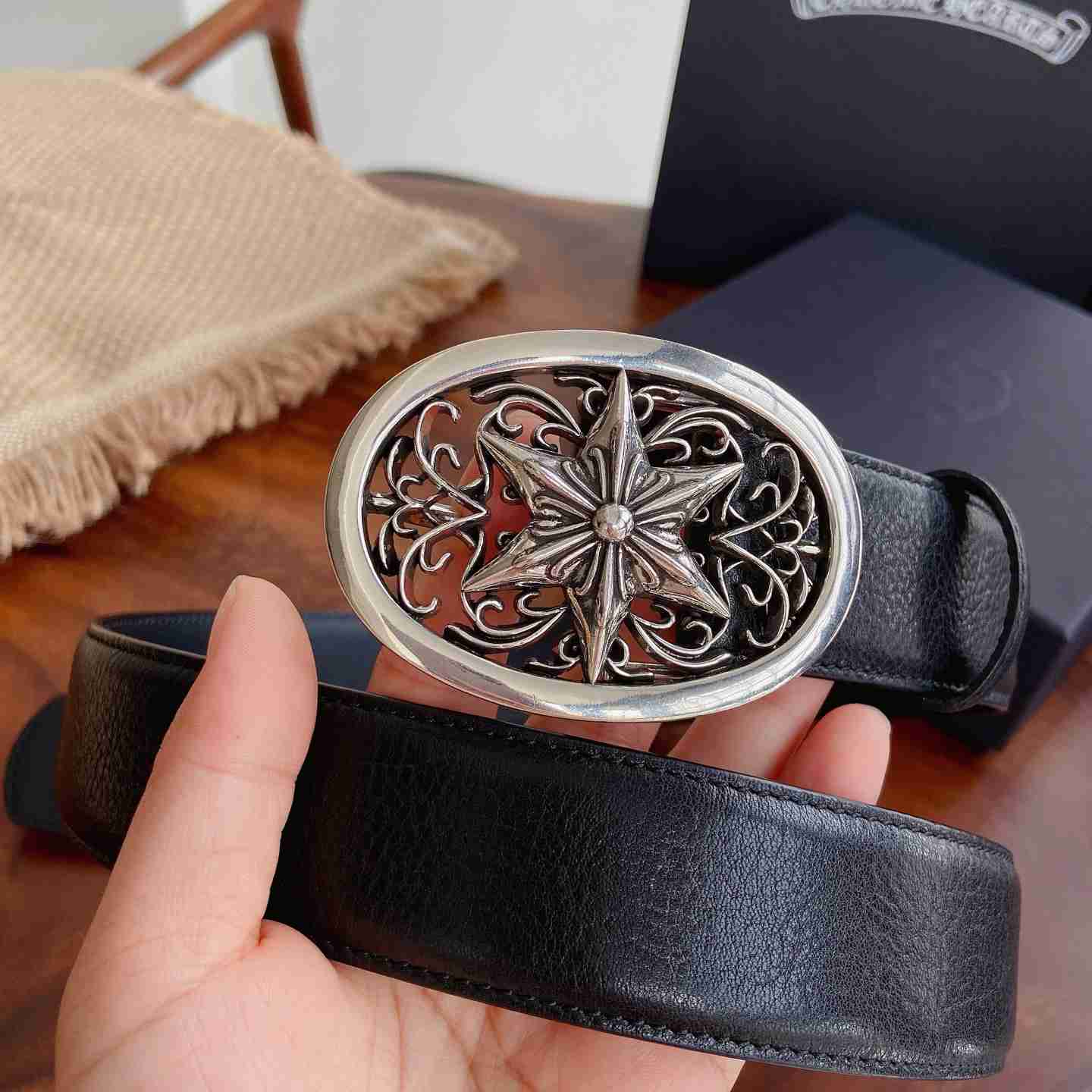 Chrome Hearts Leather Belt   - DesignerGu