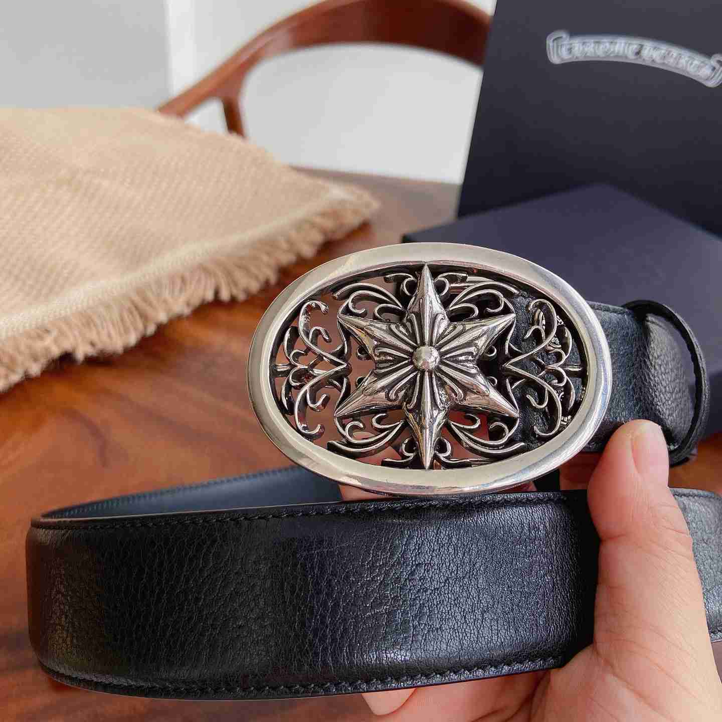 Chrome Hearts Leather Belt   - DesignerGu