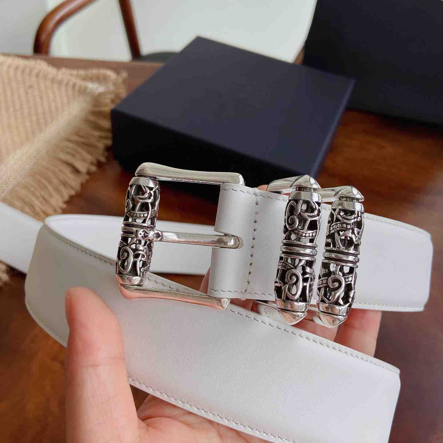 Chrome Hearts Leather Belt   - DesignerGu