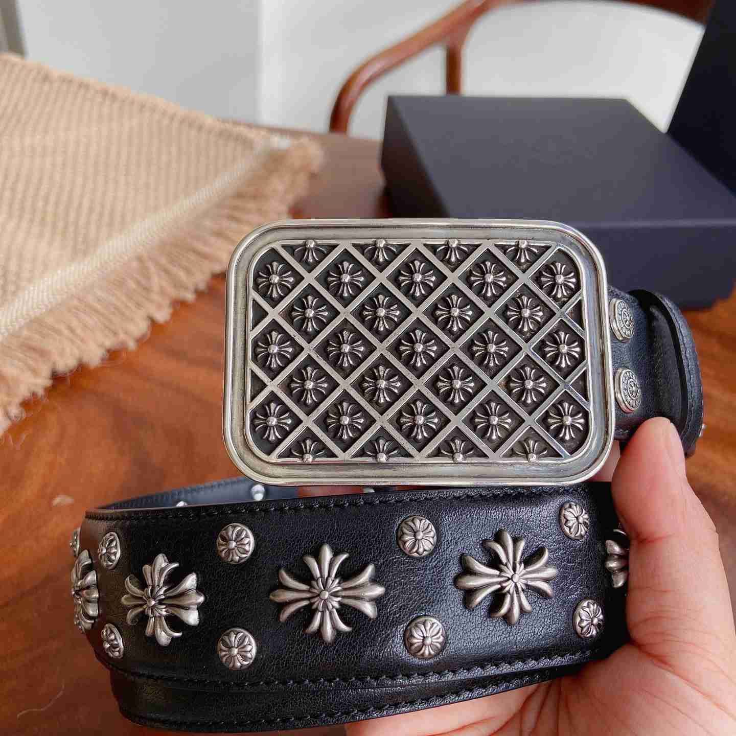 Chrome Hearts Leather Belt   - DesignerGu