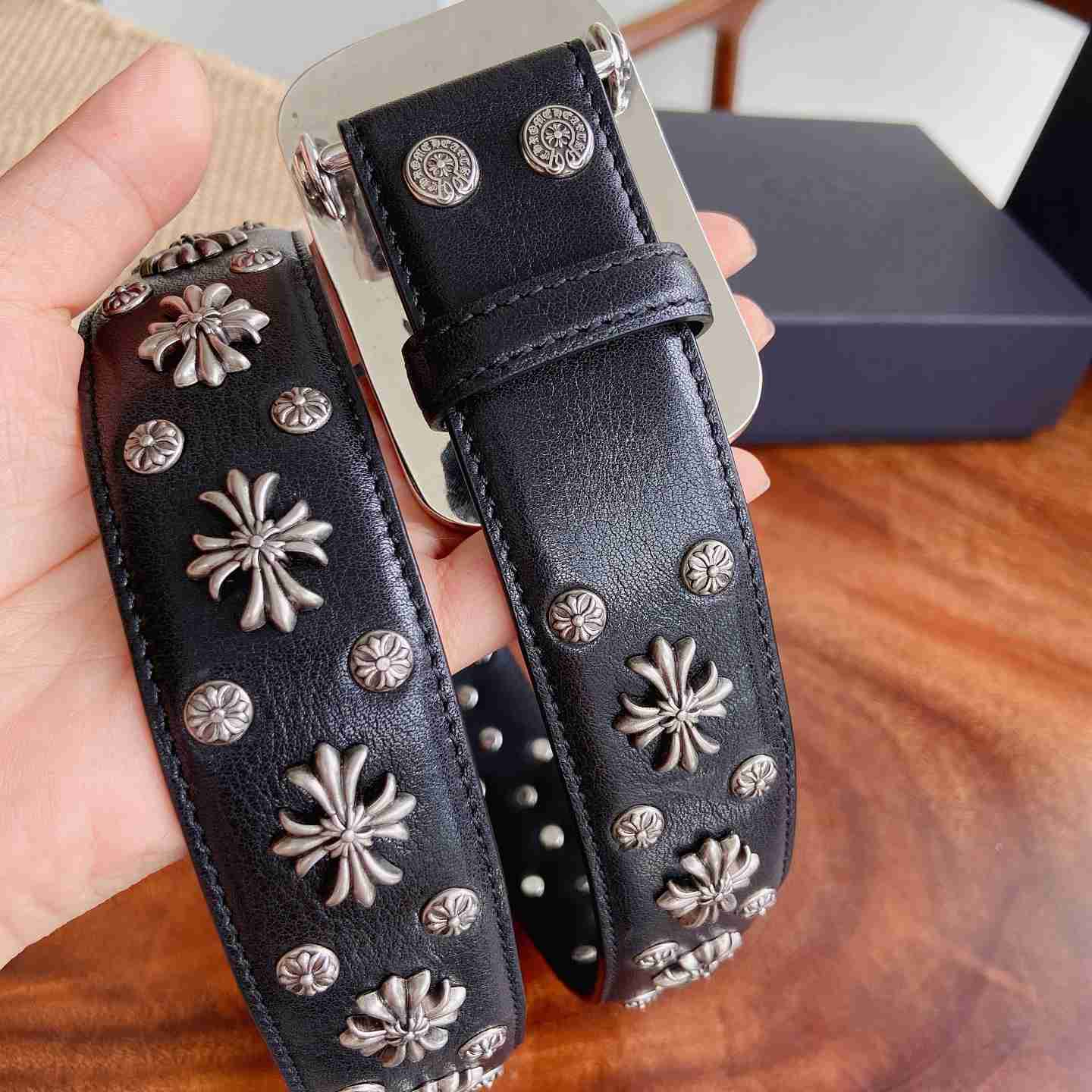 Chrome Hearts Leather Belt   - DesignerGu