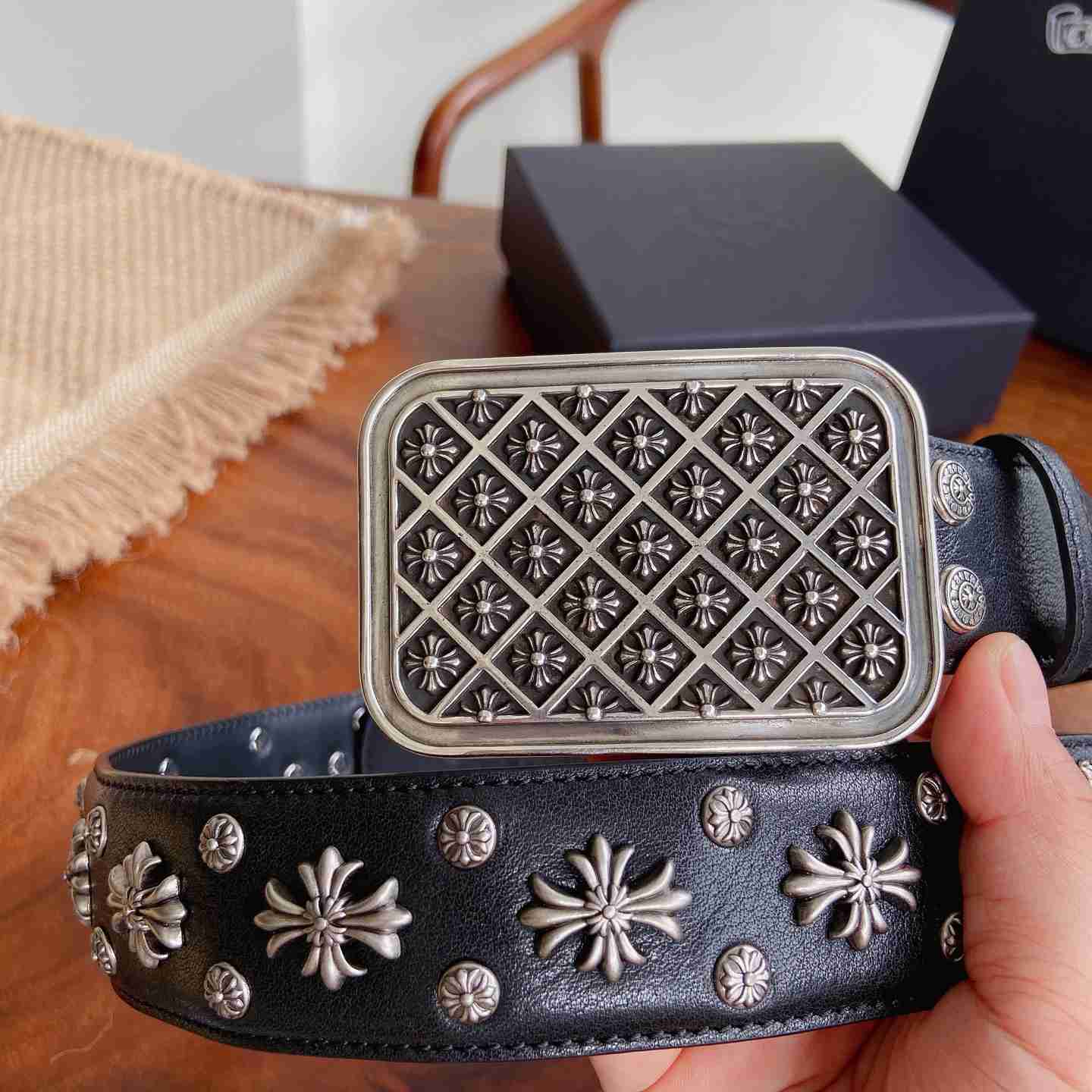 Chrome Hearts Leather Belt   - DesignerGu