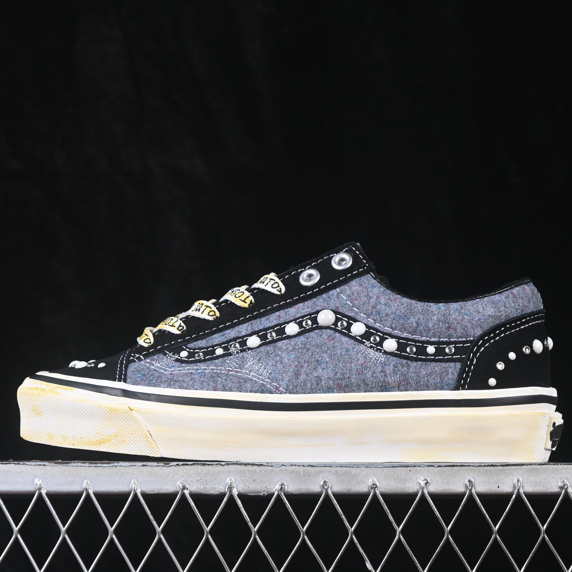 Vans X Satoshi Nakamoto Moving Blanket Old Skool Sneakers - DesignerGu