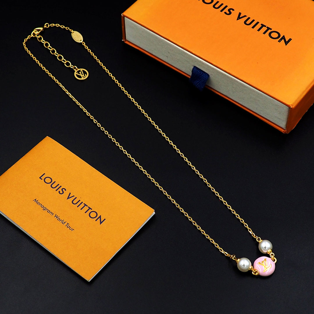 Louis Vuitton LV Pearly Confetti Necklace M04159 - DesignerGu