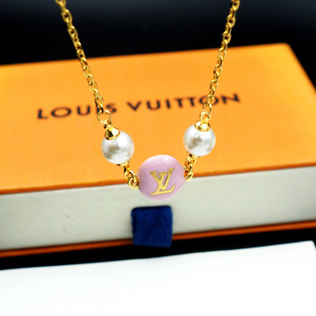 Louis Vuitton LV Pearly Confetti Necklace M04159 - DesignerGu