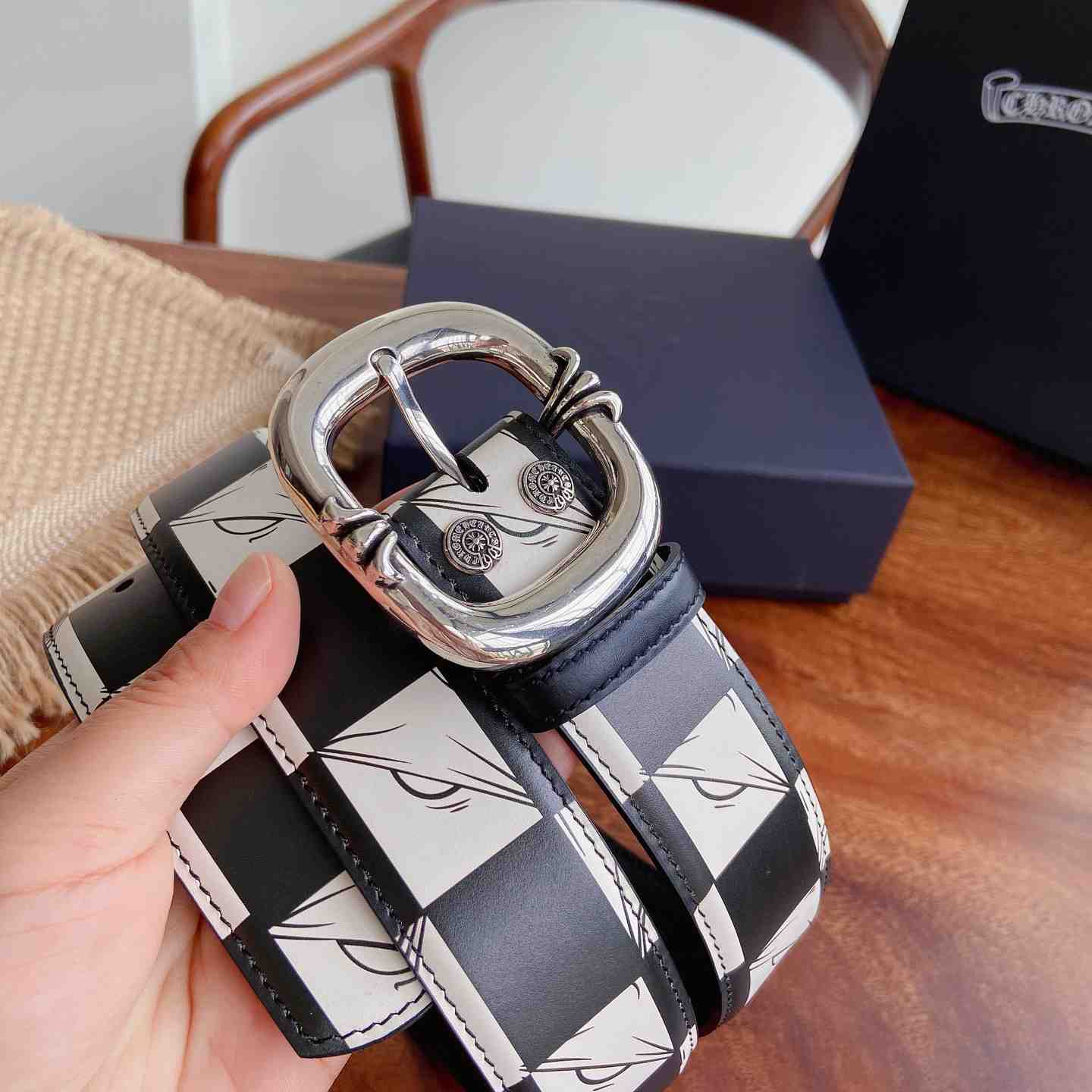 Chrome Hearts Leather Belt   - DesignerGu