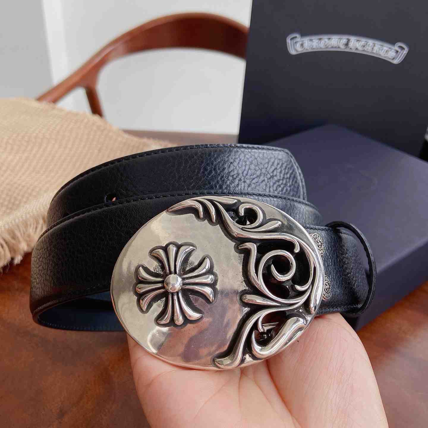 Chrome Hearts Leather Belt   - DesignerGu