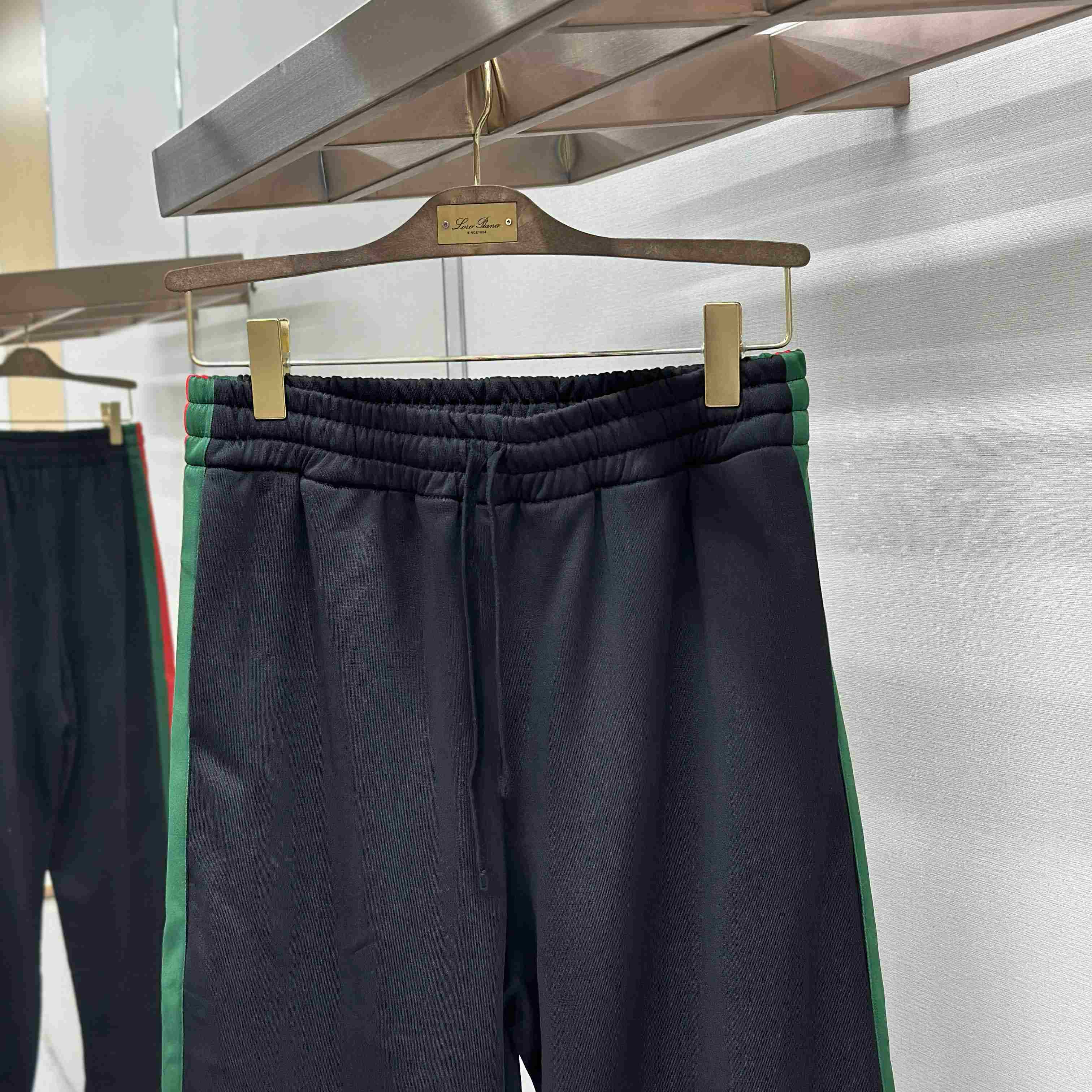 Gucci Silk Cotton Sportswear Pants With Web - DesignerGu