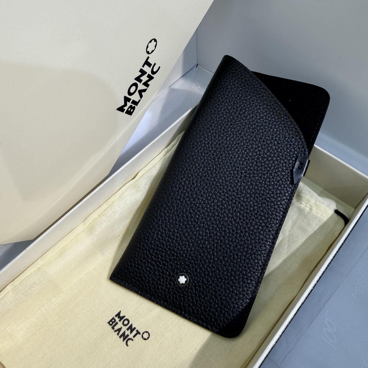 Montblanc Eyewear Pouch In Grain Leather - DesignerGu