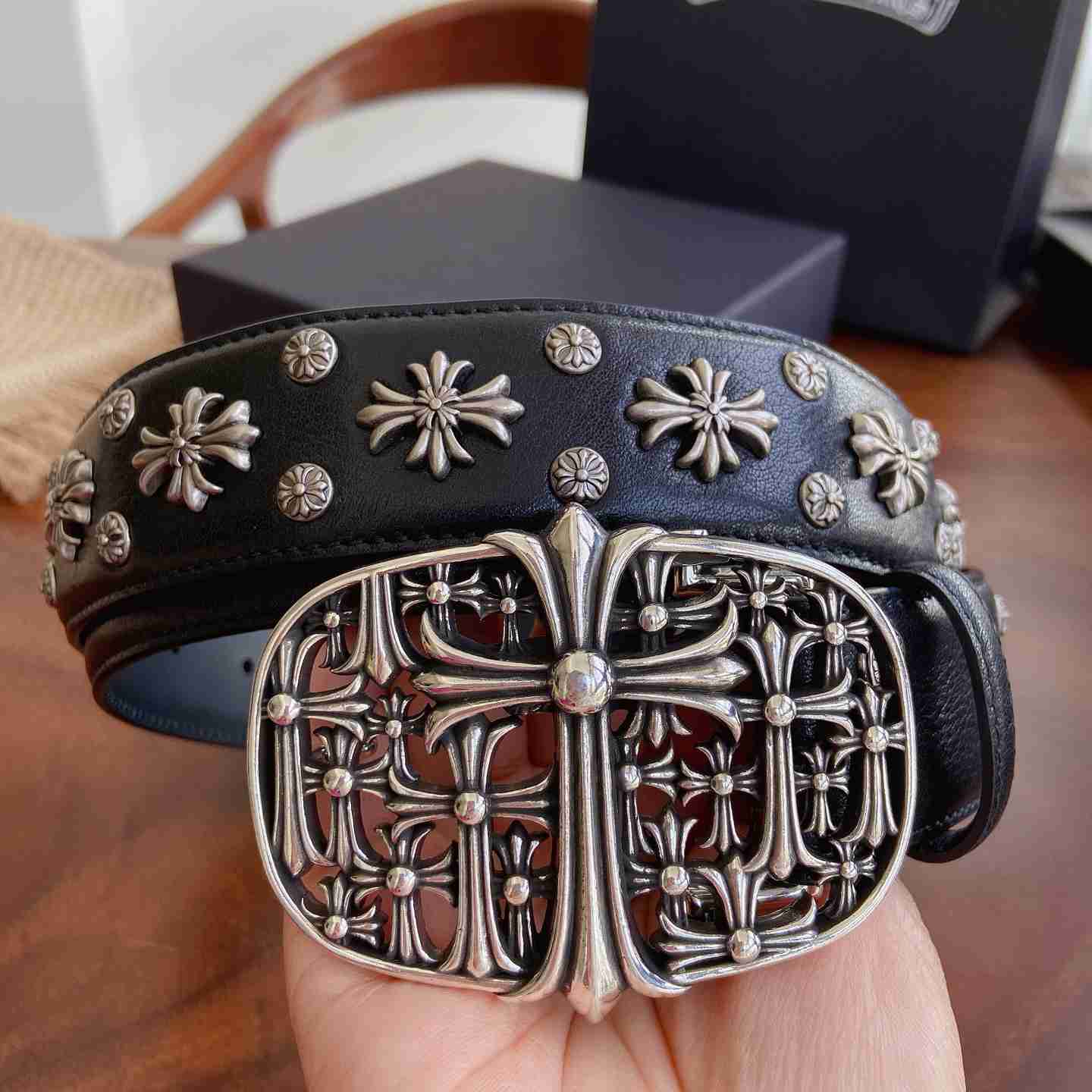 Chrome Hearts Leather Belt   - DesignerGu