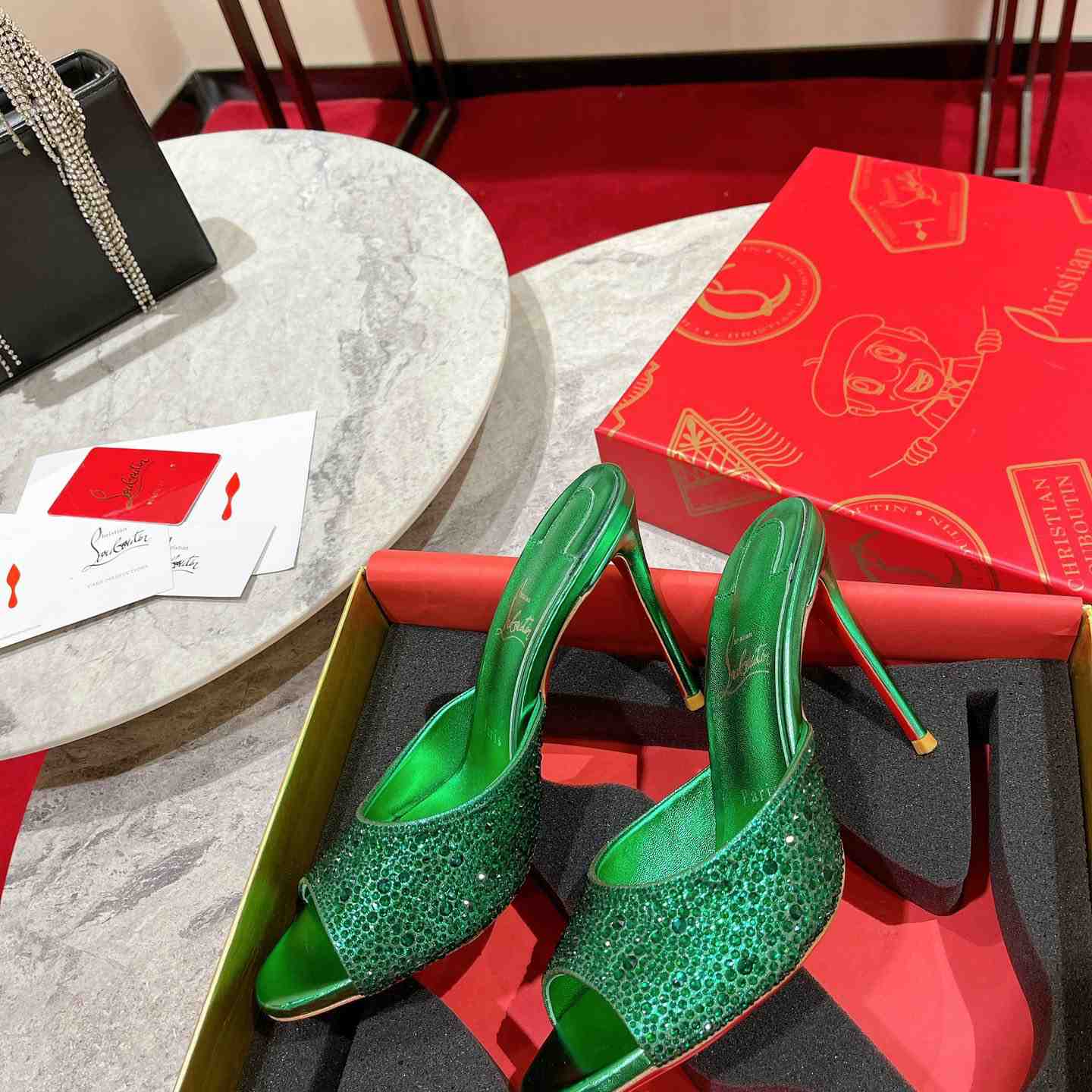 Christian Louboutin Me Dolly Strass 100 Heeled Sandals - DesignerGu