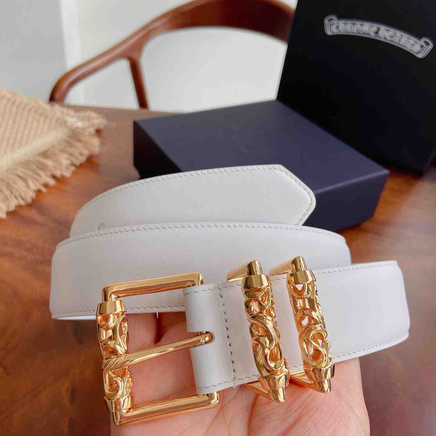 Chrome Hearts Leather Belt   - DesignerGu