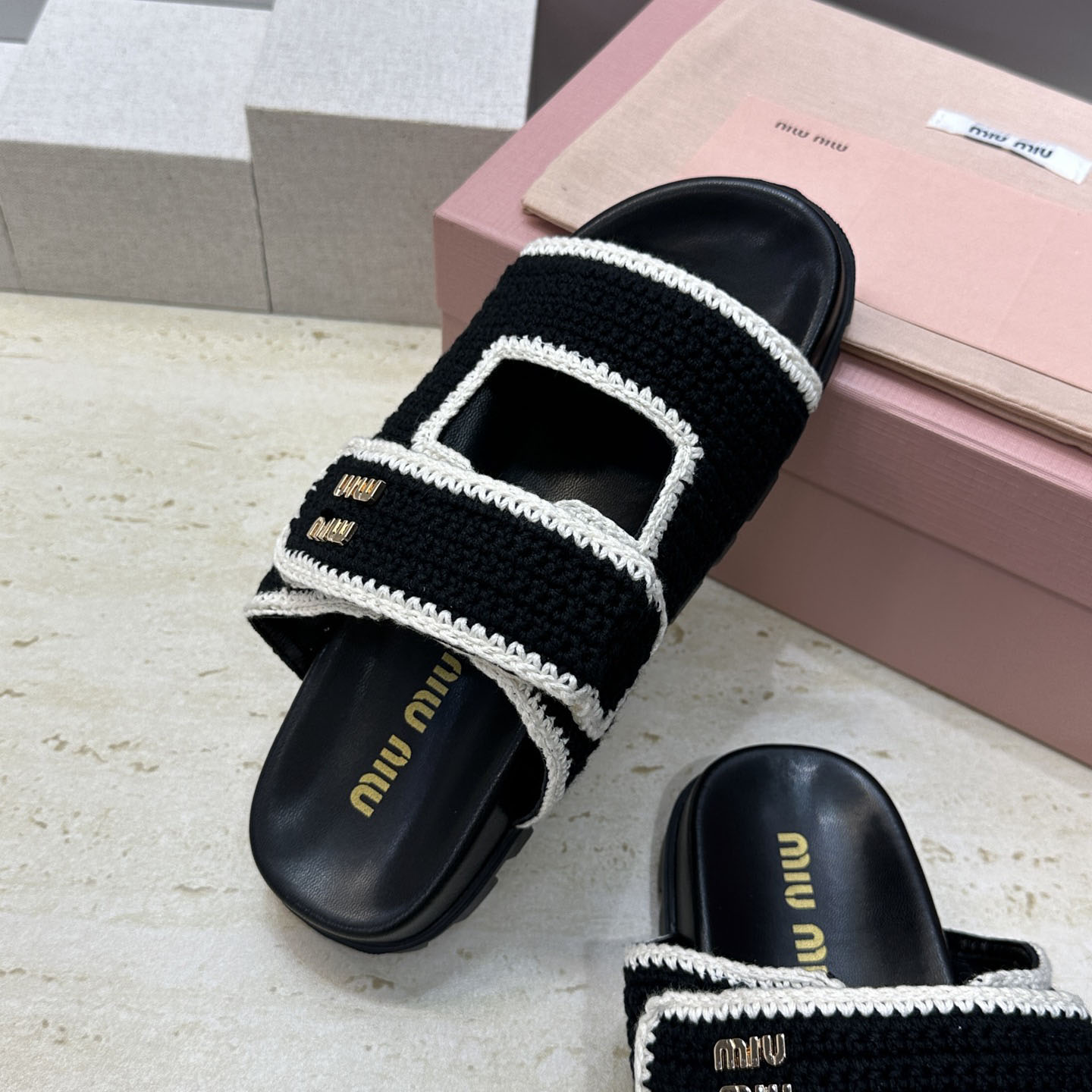 Miu Miu Crochet Sandals - DesignerGu