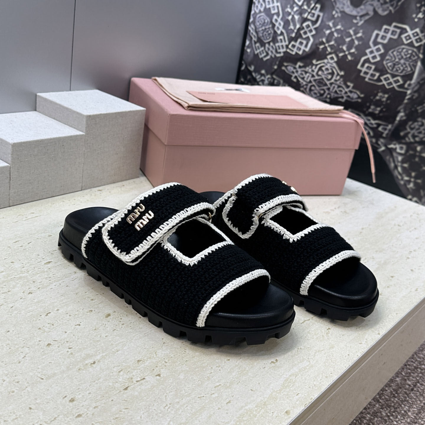Miu Miu Crochet Sandals - DesignerGu