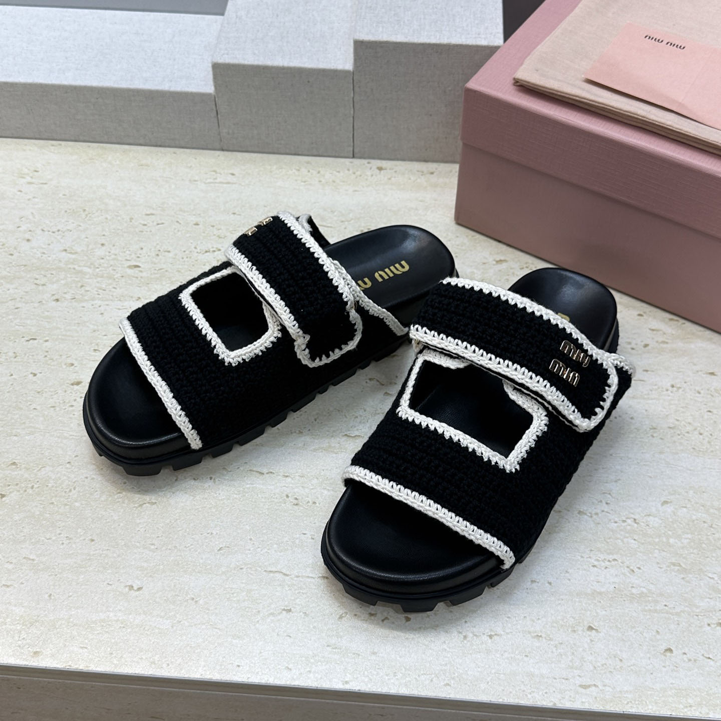 Miu Miu Crochet Sandals - DesignerGu