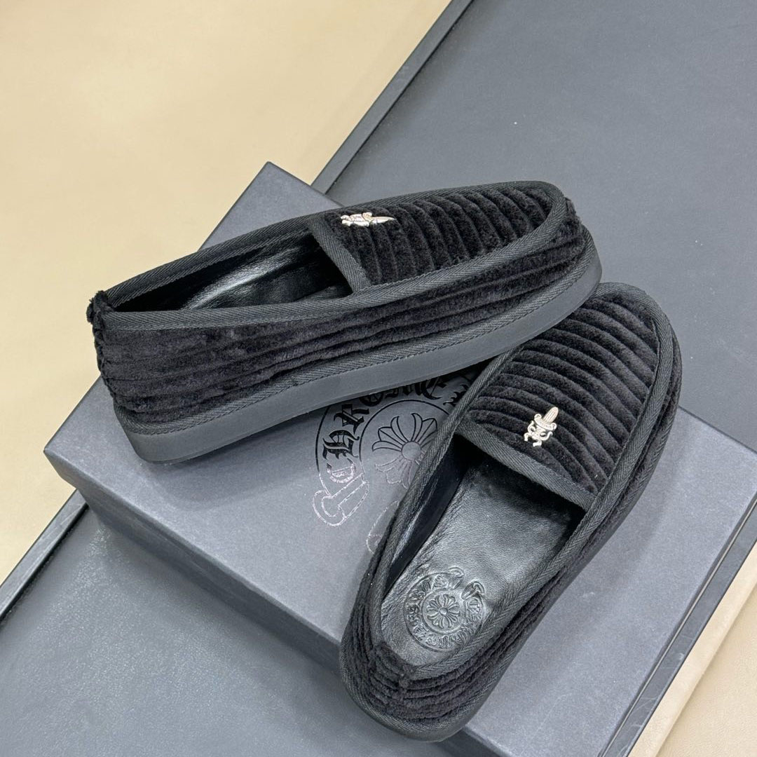 Chrome Hearts Corduroy Dagger Loafers  - DesignerGu