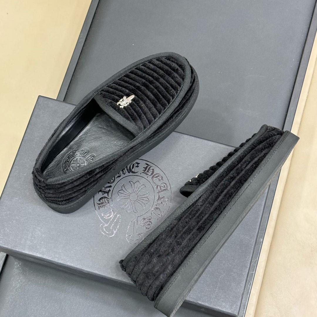 Chrome Hearts Corduroy Dagger Loafers  - DesignerGu