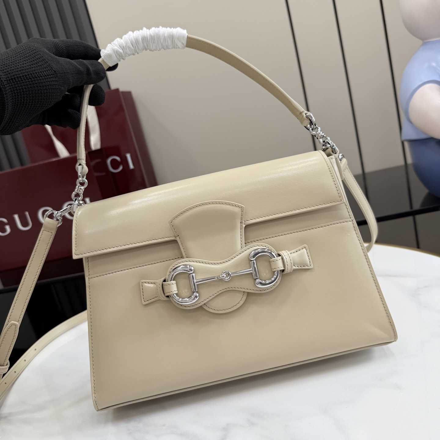 Gucci Horsebit Duomo Medium Top Handle Bag A006N6 - DesignerGu