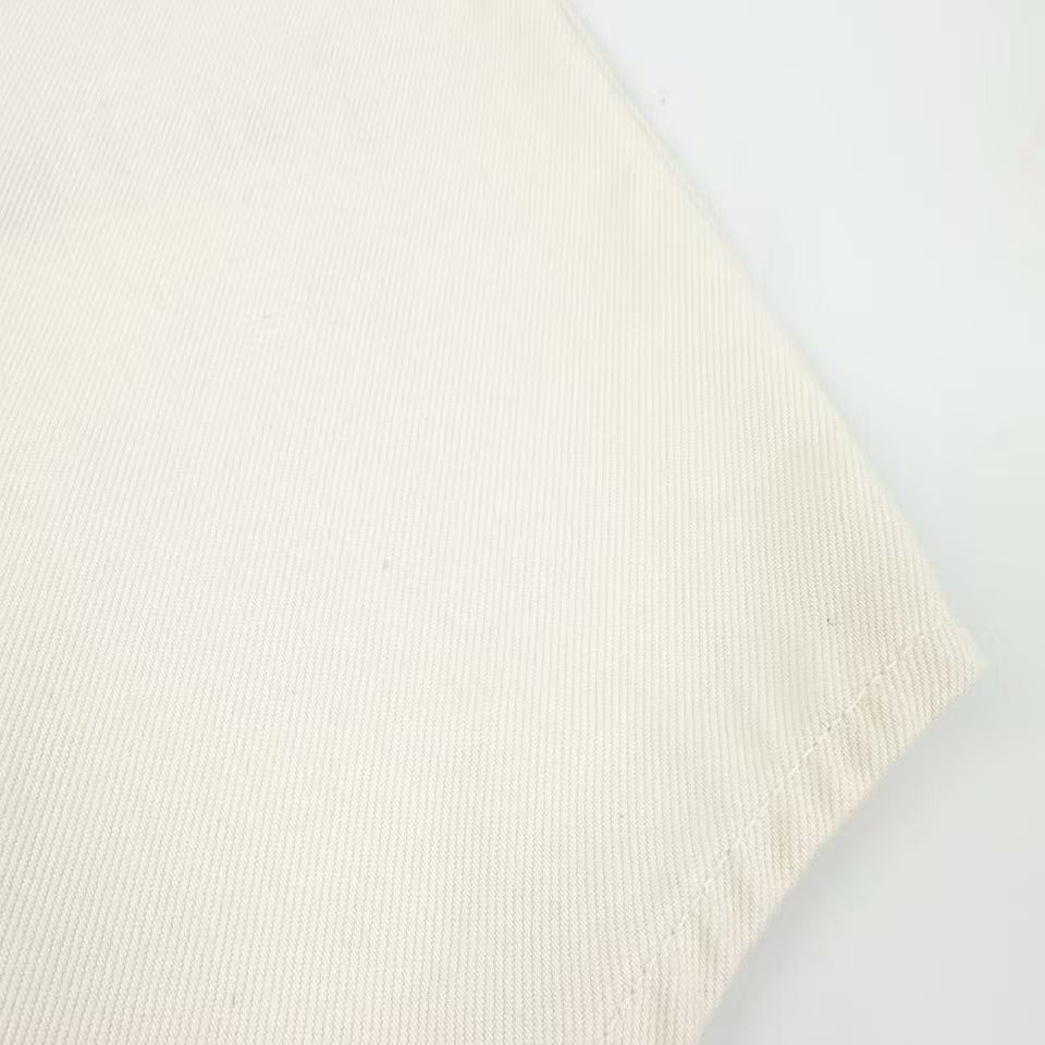 AMI Paris Logo-appliqué Denim Overshirt Off White - DesignerGu