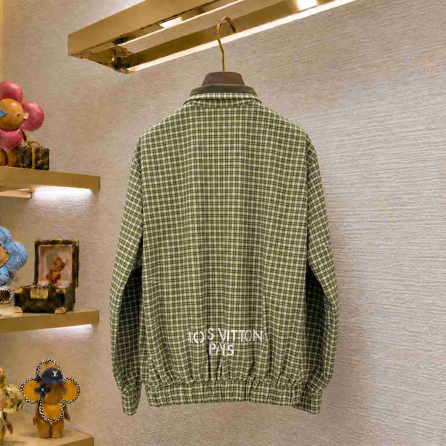Louis Vuitton Signature-Printed Checkered Tracksuit Top 1AKOF6 - DesignerGu