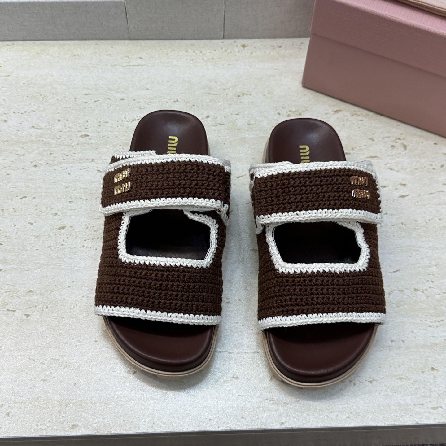 Miu Miu Crochet Sandals - DesignerGu