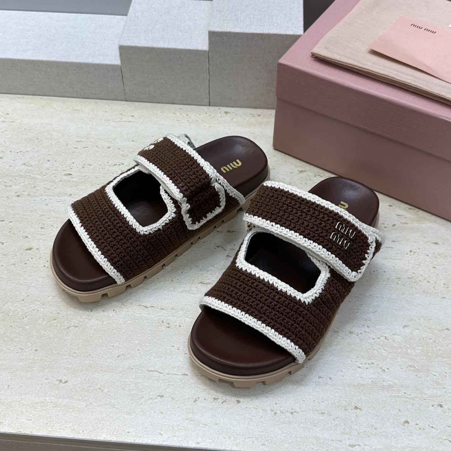 Miu Miu Crochet Sandals - DesignerGu