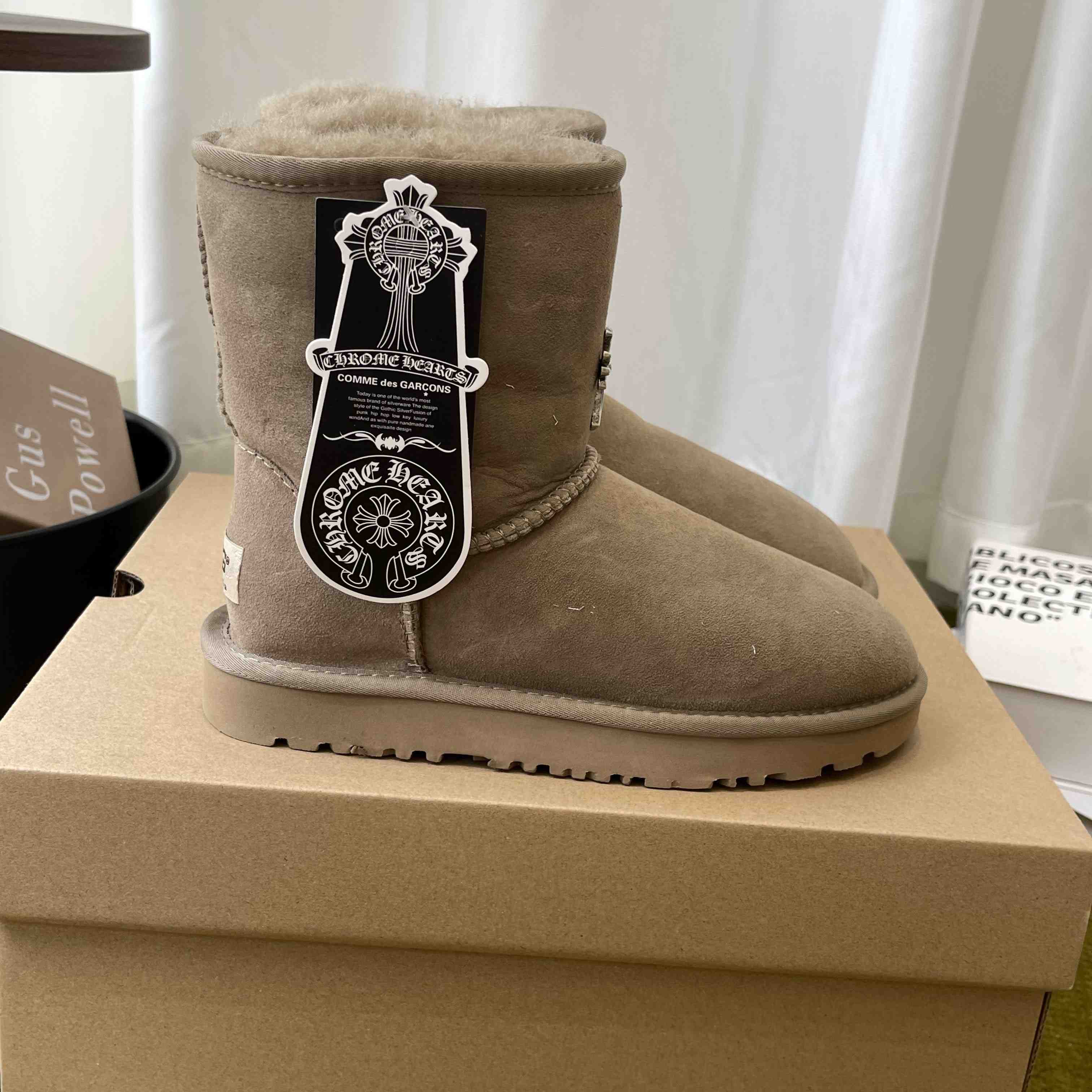 Chrome Hearts Cross Embellished Ugg Boots - DesignerGu
