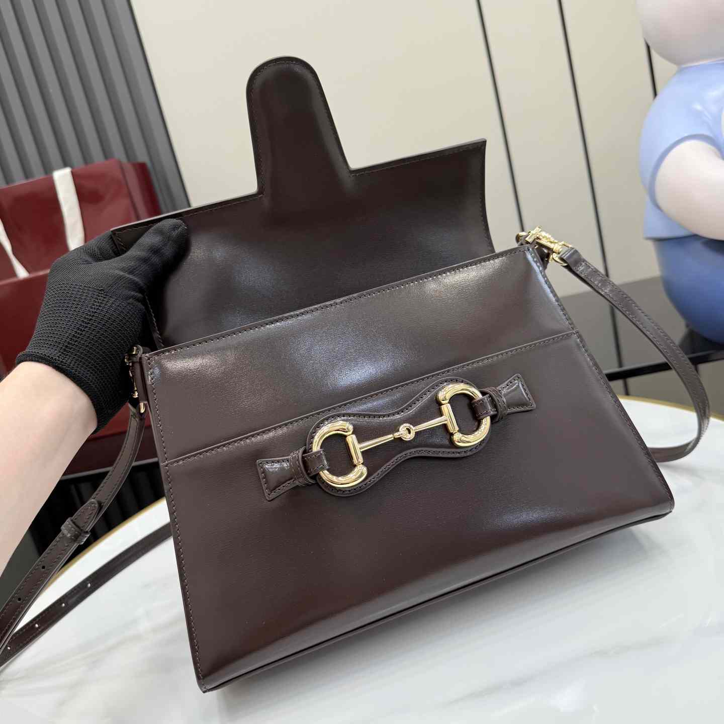 Gucci Horsebit Duomo Medium Top Handle Bag A006N6 - DesignerGu