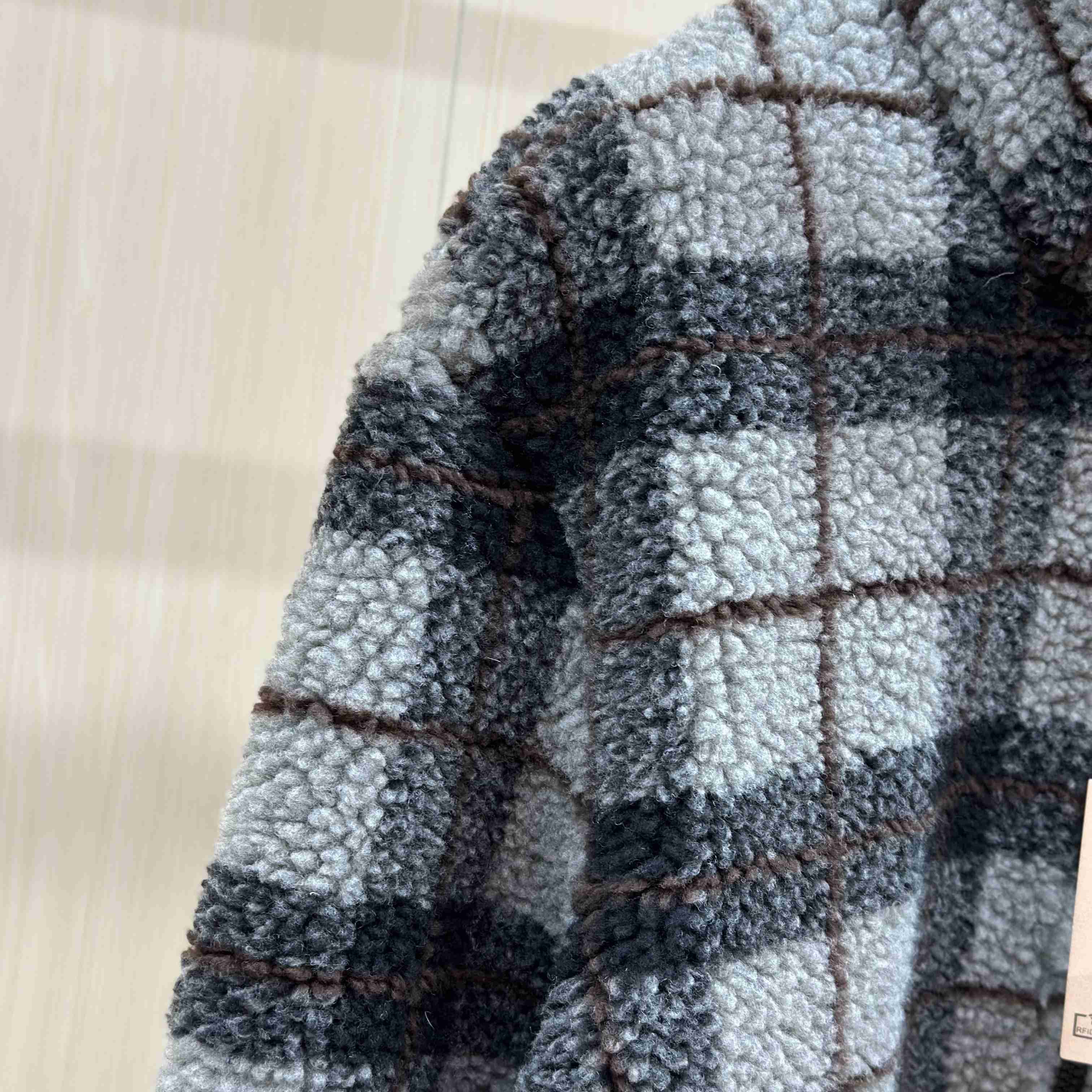 Miu Miu Checked Fleece Jacket - DesignerGu