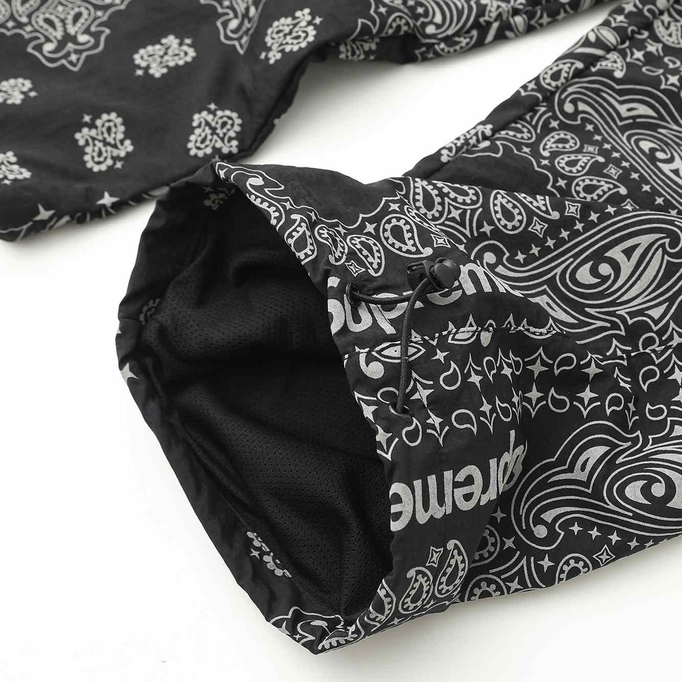Supreme Reflective Bandana Track Pant 'Black' - DesignerGu