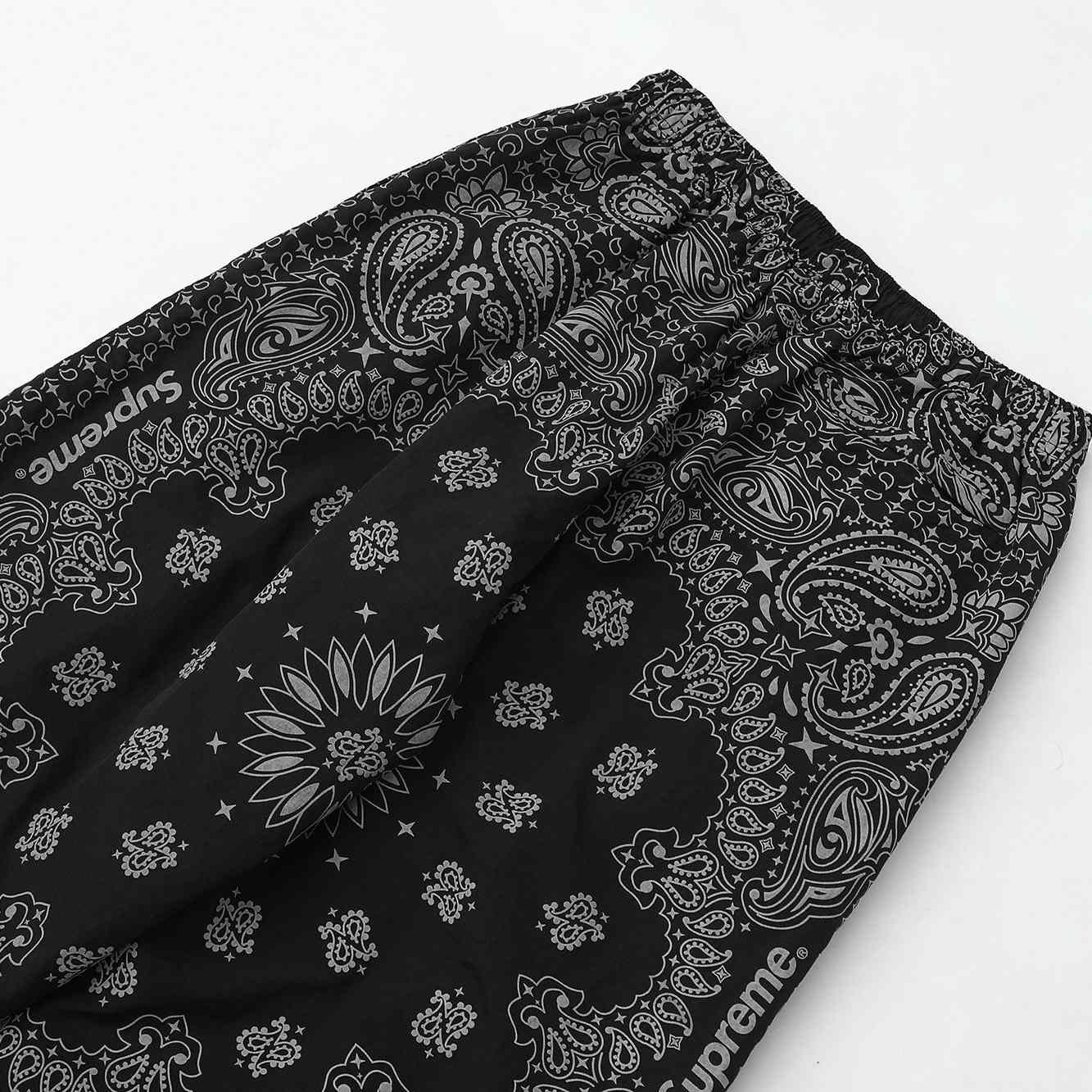 Supreme Reflective Bandana Track Pant 'Black' - DesignerGu