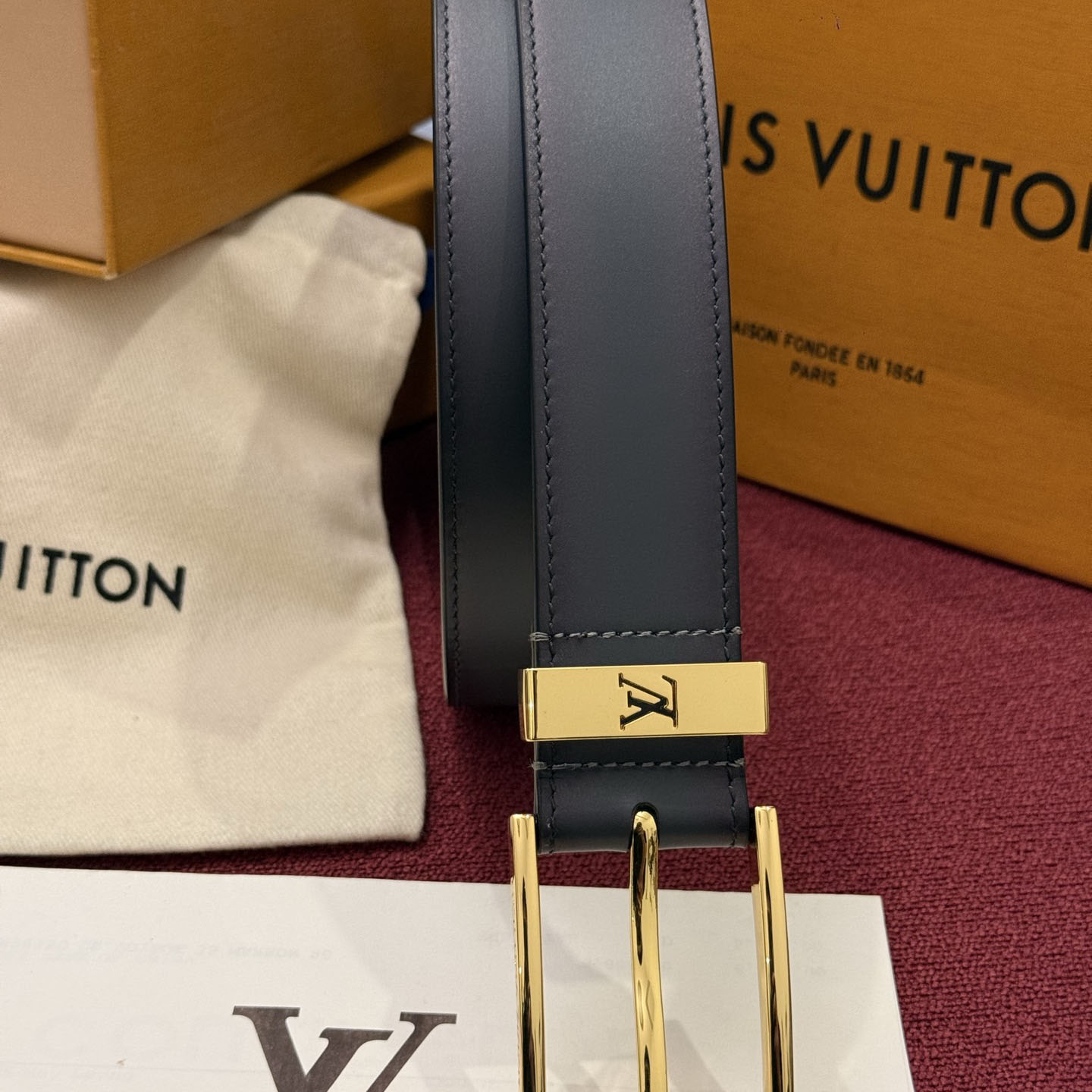 Louis Vuitton Pont Neuf Patinated 35mm Belt - DesignerGu