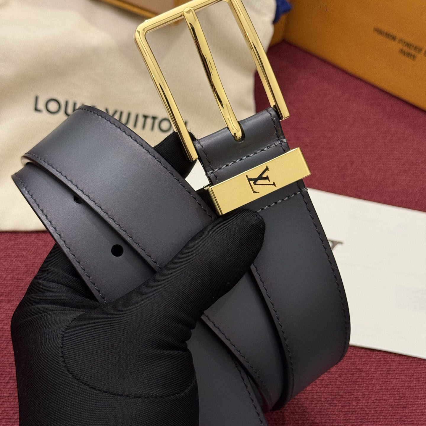 Louis Vuitton Pont Neuf Patinated 35mm Belt - DesignerGu