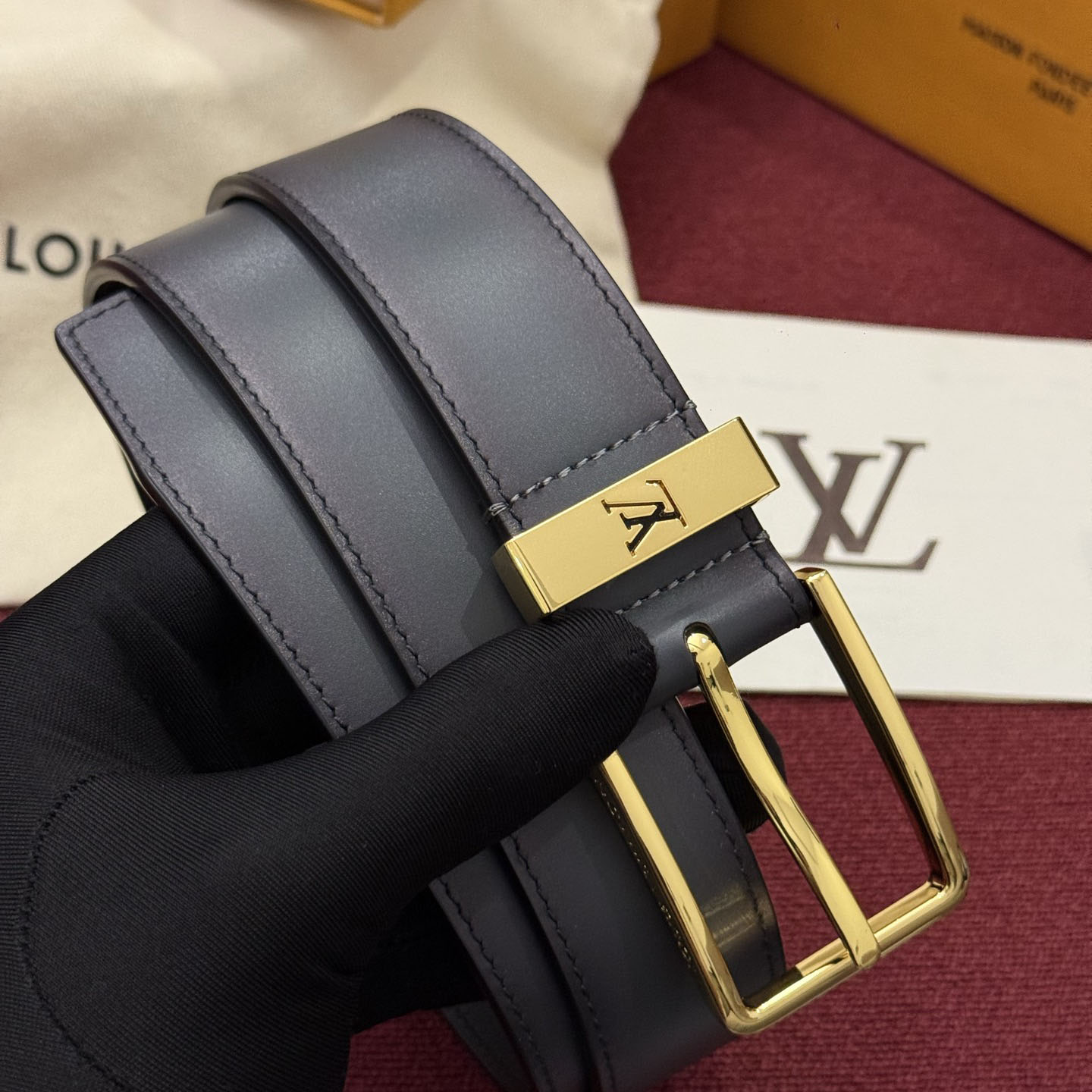 Louis Vuitton Pont Neuf Patinated 35mm Belt - DesignerGu