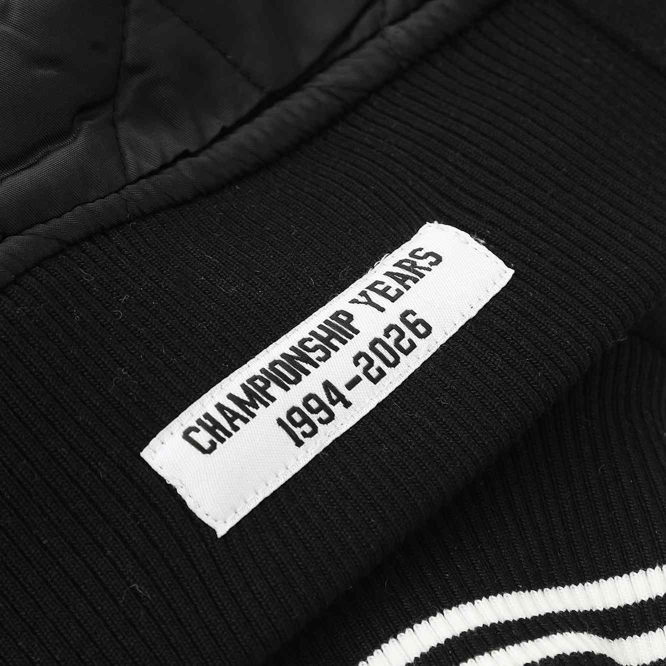 Supreme x Mitchell & Ness Teams Varsity Jacket 'Black' - DesignerGu