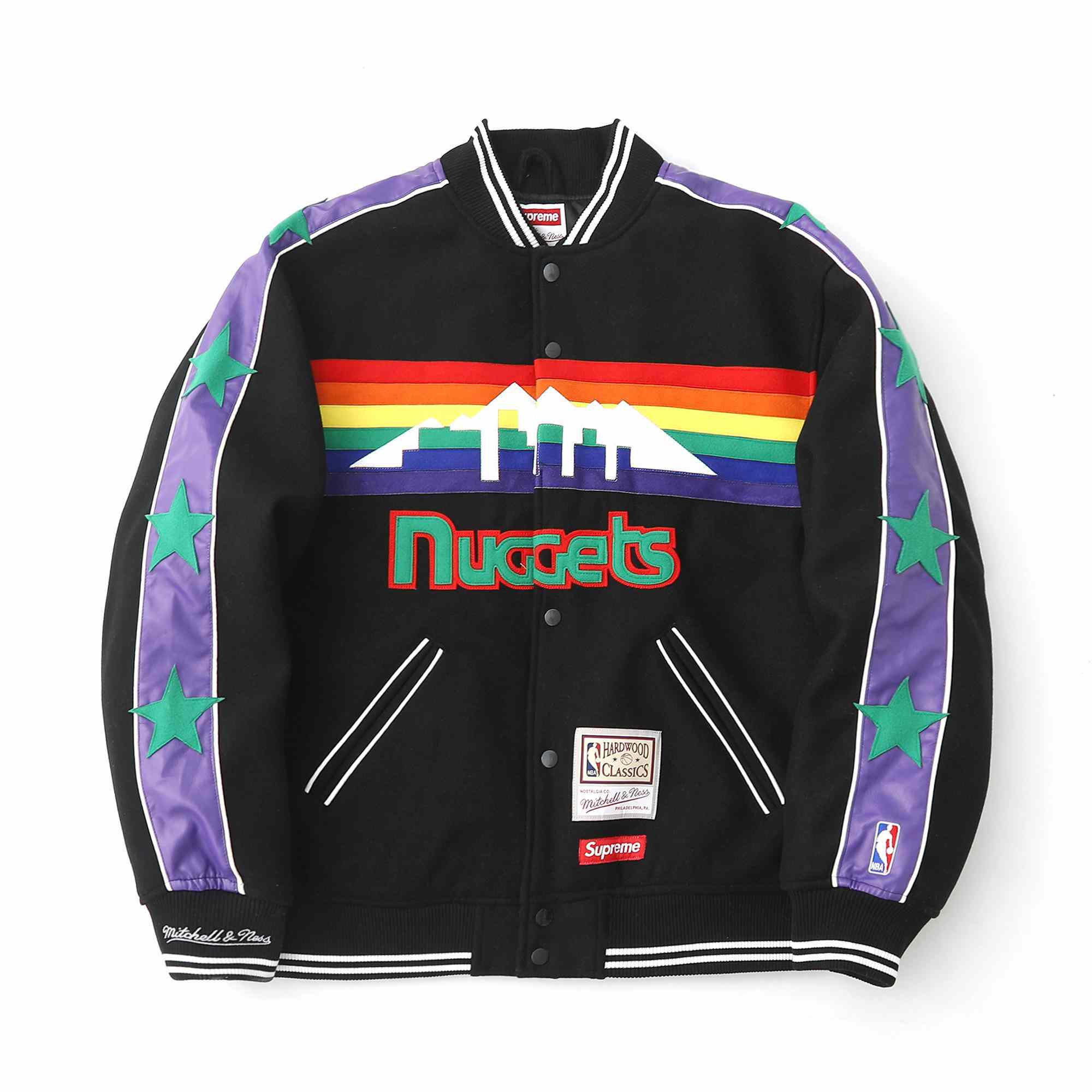 Supreme x Mitchell & Ness Teams Varsity Jacket 'Black' - DesignerGu