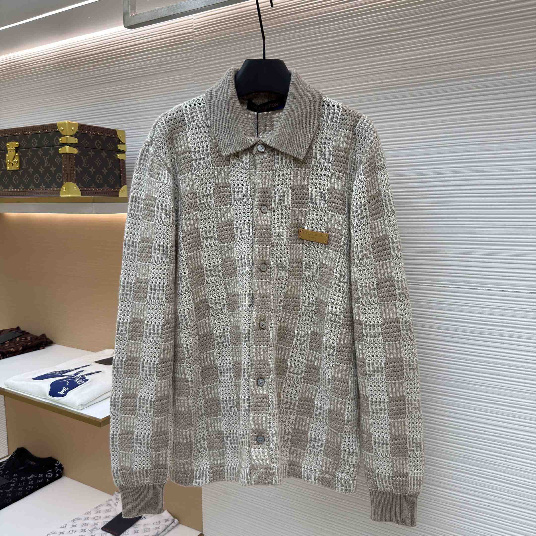 Louis Vuitton Tweedy Jacquard Check Cardigan 1AKO9Z - DesignerGu