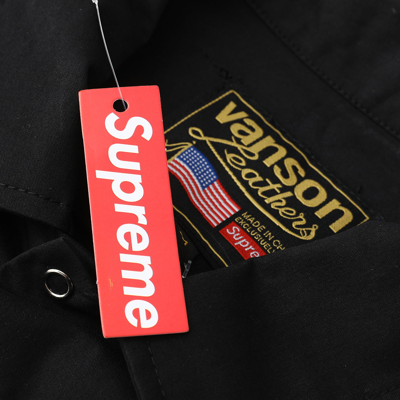 Supreme x Vanson Leathers Short-Sleeve Work Shirt 'Black' - DesignerGu