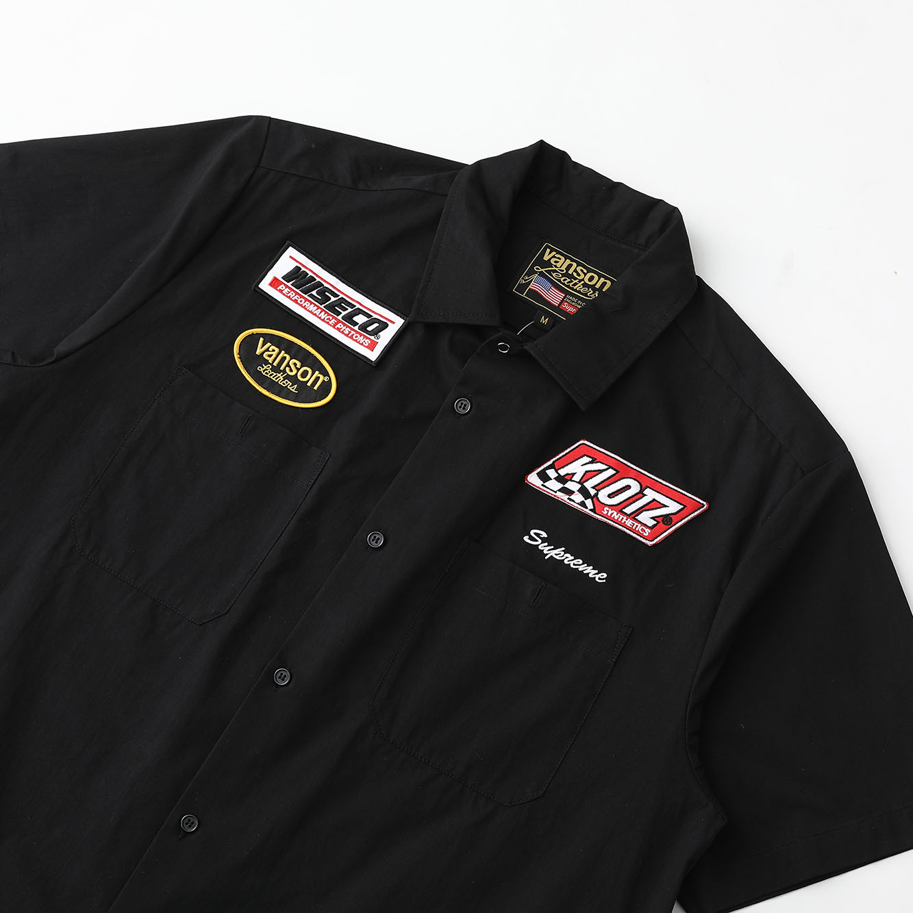 Supreme x Vanson Leathers Short-Sleeve Work Shirt 'Black' - DesignerGu