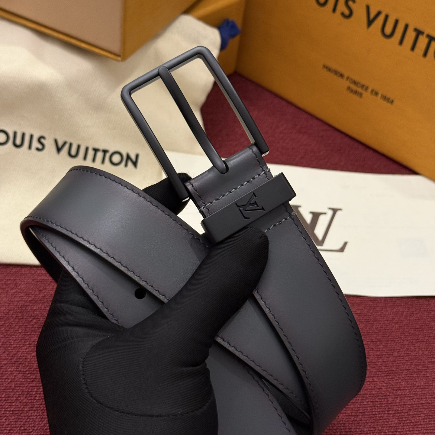 Louis Vuitton Pont Neuf Patinated 35mm Belt - DesignerGu